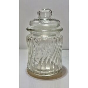 NEW Ribbed Tight Seal Jar w/ Bubble Gum Style Lid 5" Apothecary ~ Your Choice ~
